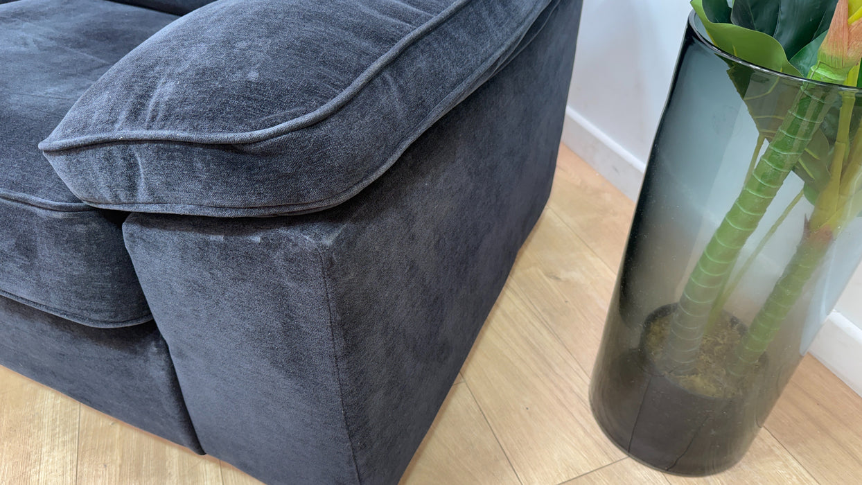 Sofology Brixton Fabric 3 Seater in Soft Chenille Ebony Mix