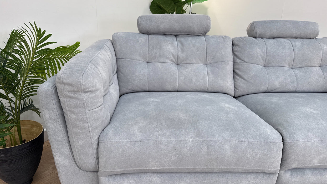 Sofology Muse Fabric Recliner 2.5 Seater in Silver
