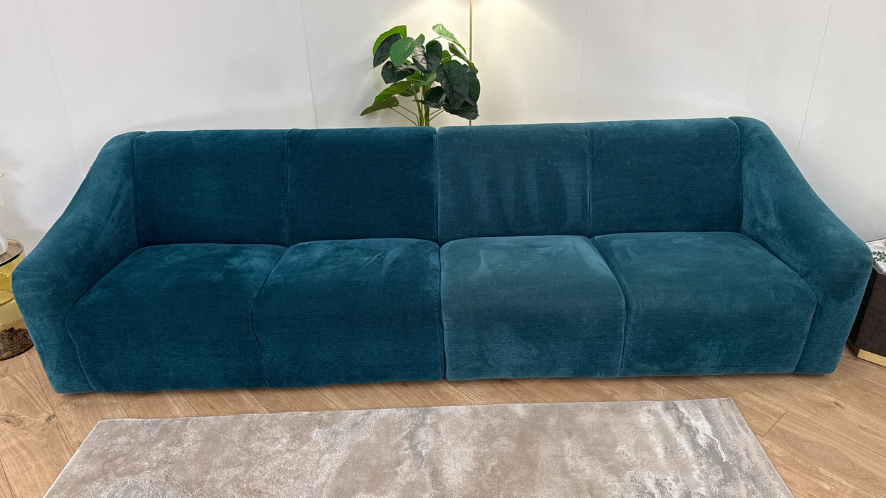 Sofology Bonbon Fabric 4 Seater Split in Aston Teal