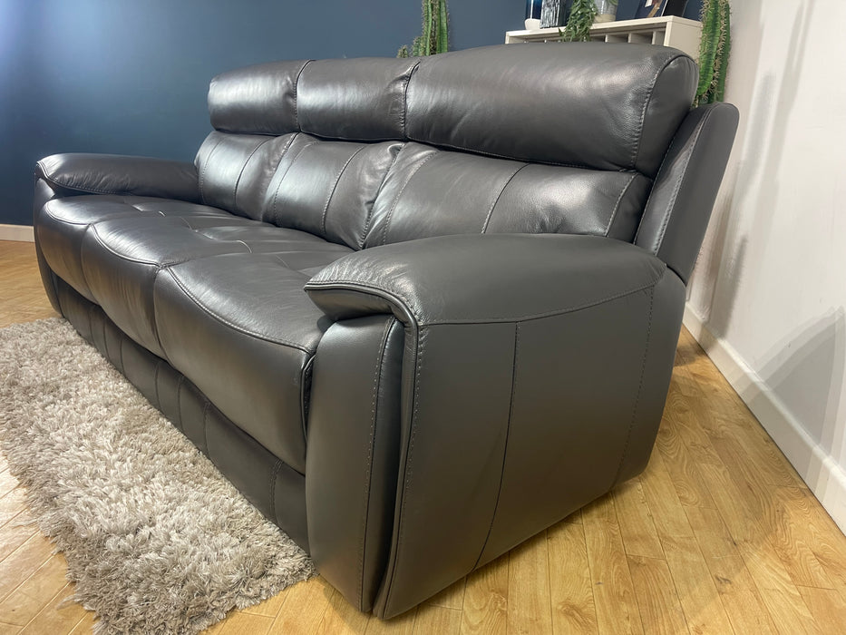 Radley Leather 3 Seater Sofa - Le Mans Charcoal (WA2)