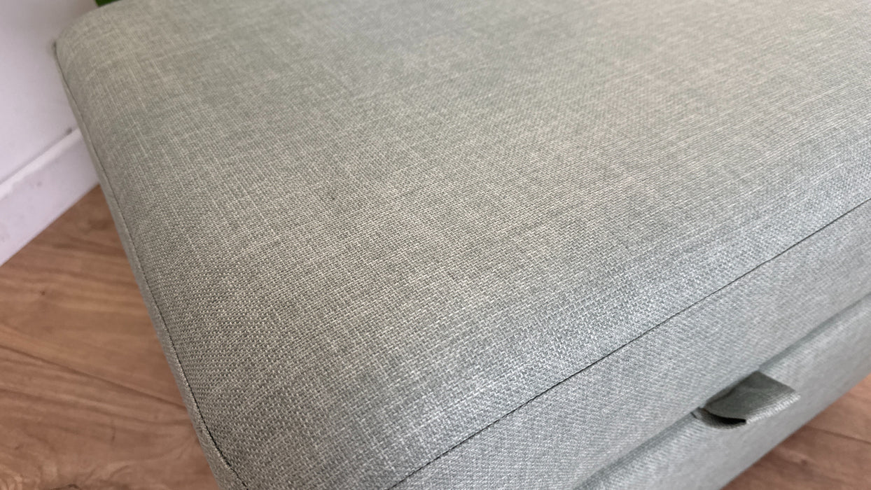 DFS The Kian Fabric Footstool in Revive Mint