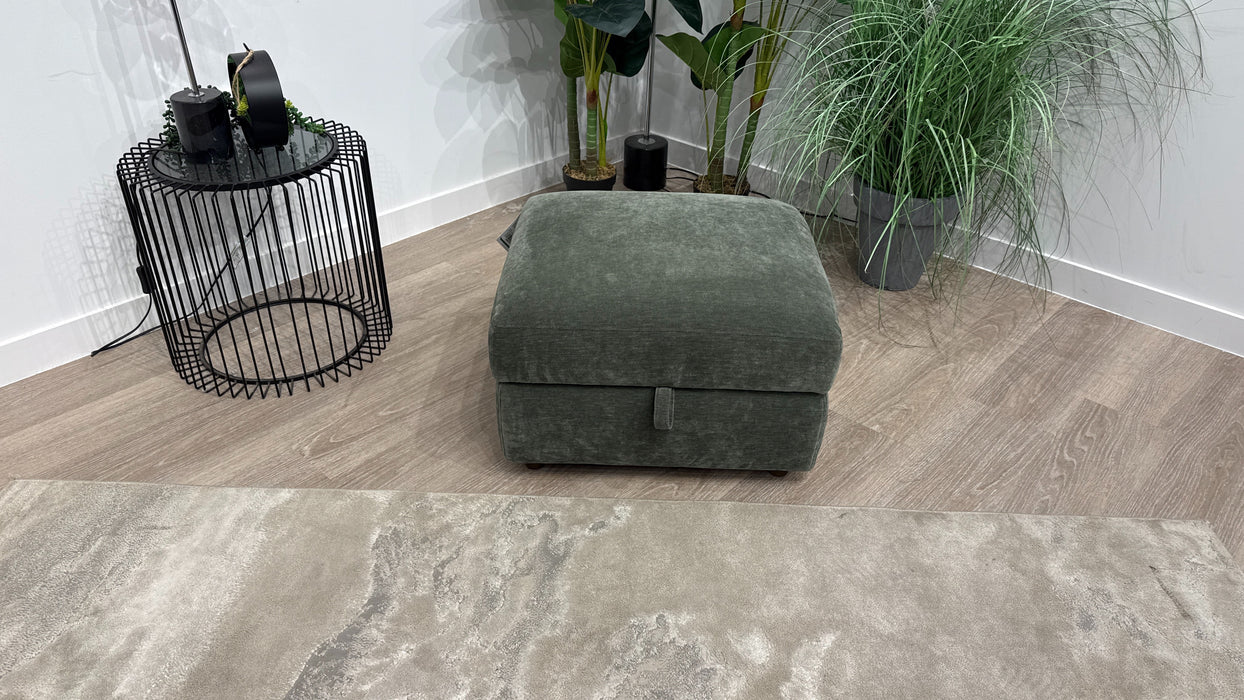 Sofology Elara Storage Foot Stool In Smooth Chenille Ecalyp