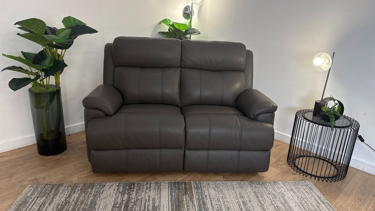 Sofology Gracie Leather 2 Seater in Trusty Sheen Storm