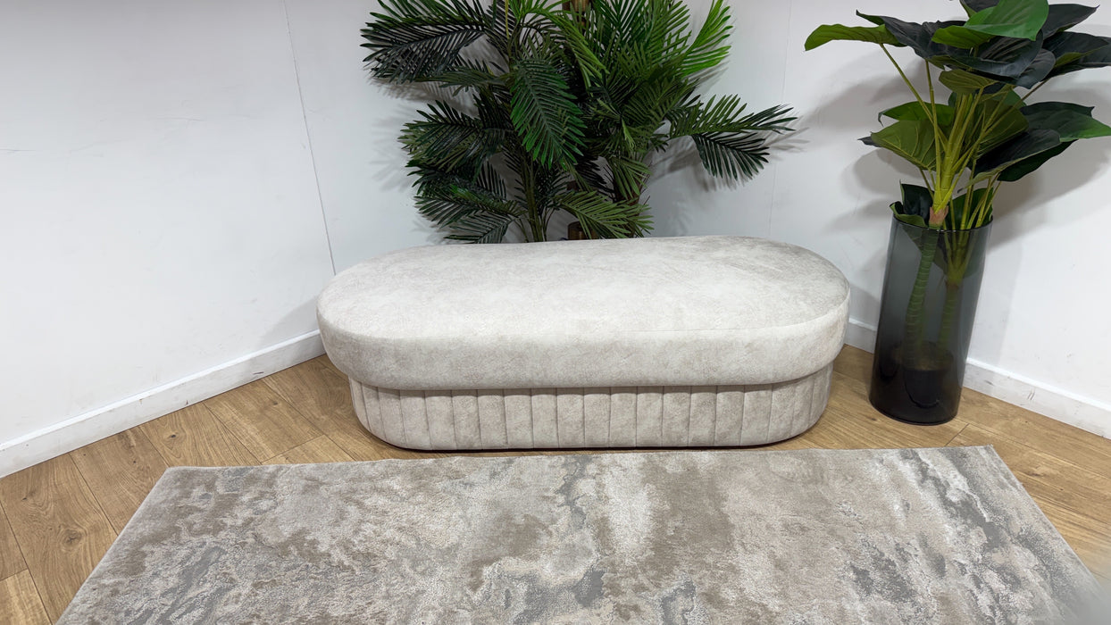 Sofology Savoy Designer Footstool in Dapple Cream