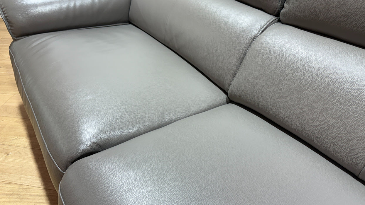 Sofology Hugo Leather 2.5 Seater Power Recliner/Headrest in Trusty Embossed Elephant