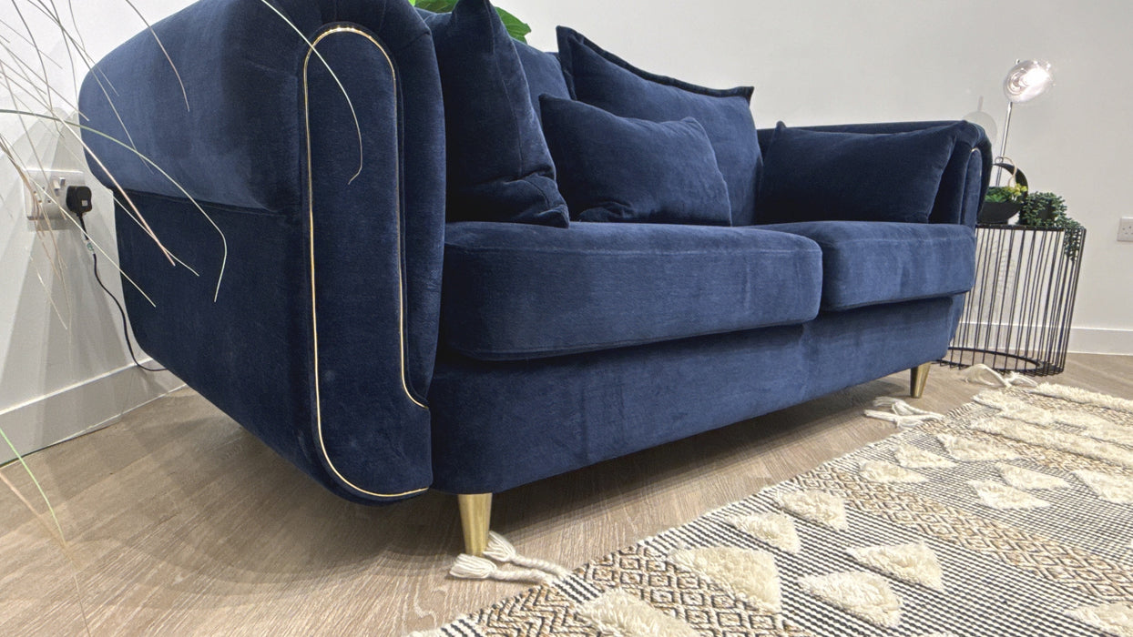 Sofology Chamonix Fabric 3 Seater in Chenille Navy