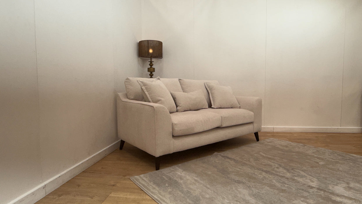 Sofology Mayfair Fabric 2 Seater Foam Seats in Linen Look Chenille Mist