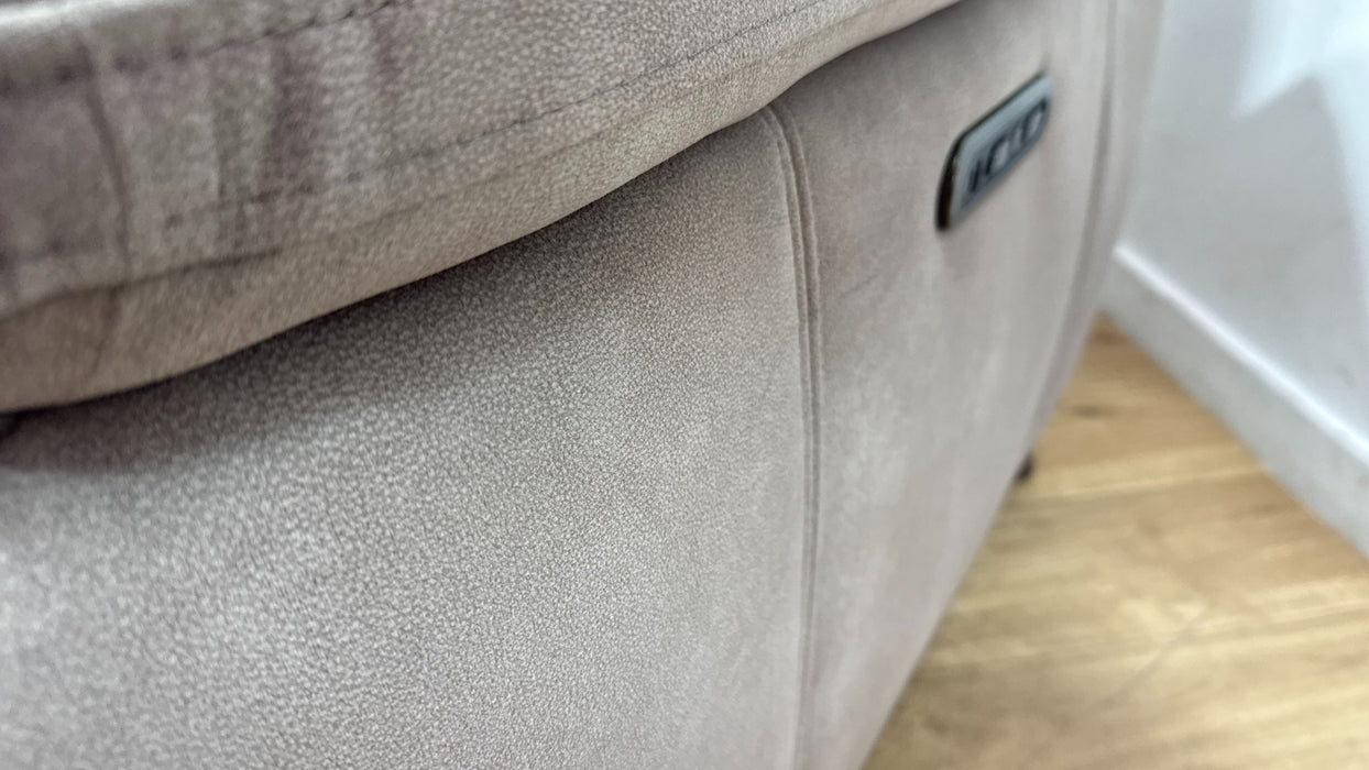 Sofology Bailey Fabric 2.5 Seater Power Recliner/Headrest in Lifestyle Flecked Nutmeg