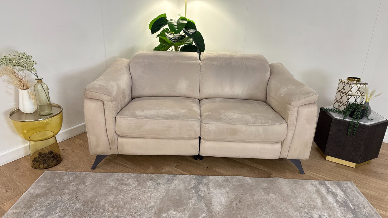 Sofology Ezra Fabric 2 Seater Power Recliner/Headrest in Tara Mink