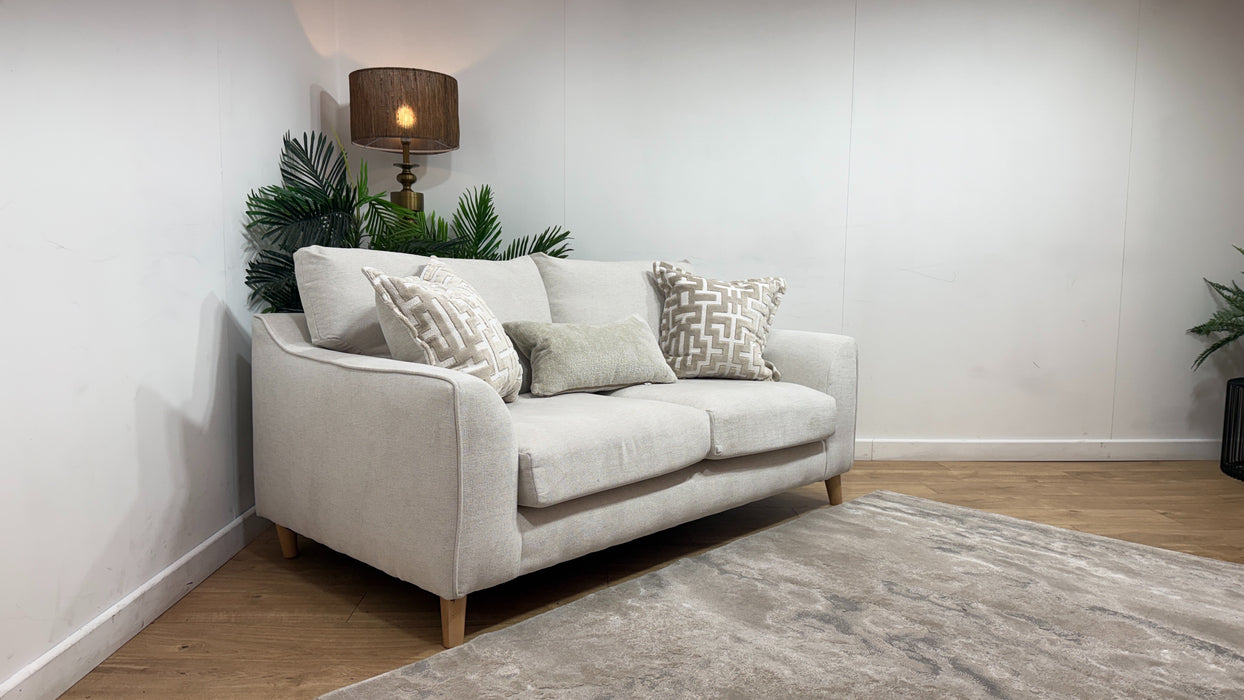 Sofology Mayfair Fabric 2 Seater in Linen Look Chenille Mist/Pearl Mix