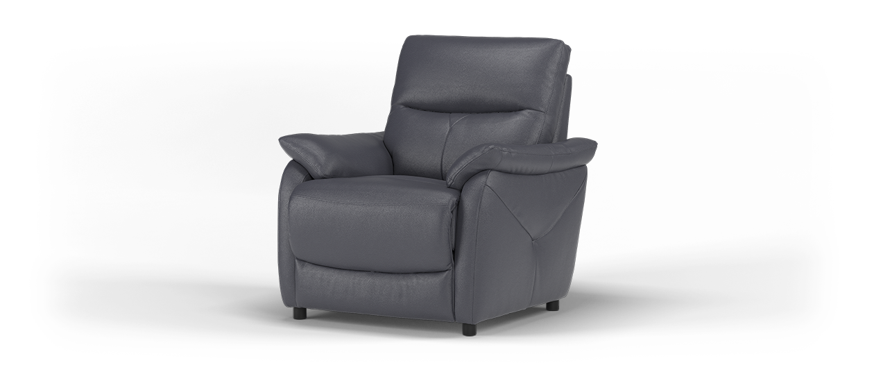 Sofology Albion Leather Chair in Lavender Grey