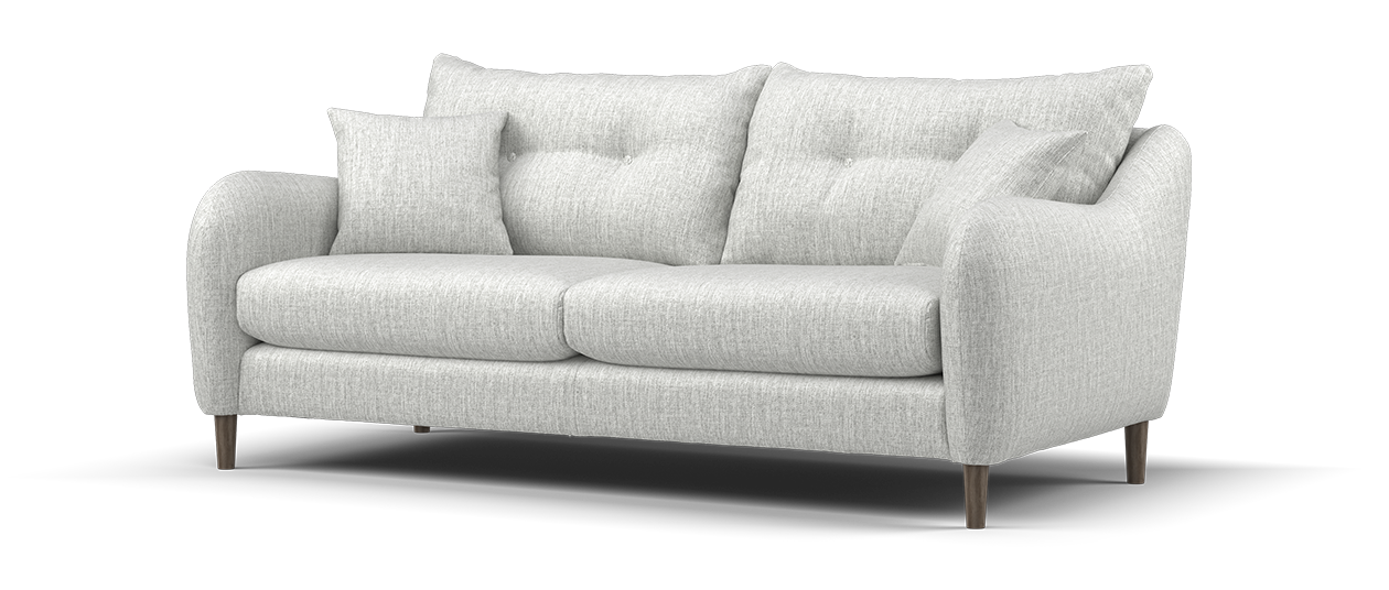 Sofology Ambleside Fabric 3 Seater in Capital Light Grey