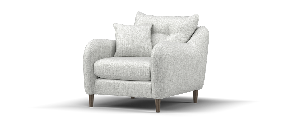 Sofology Ambleside Fabric Chair in Light Grey