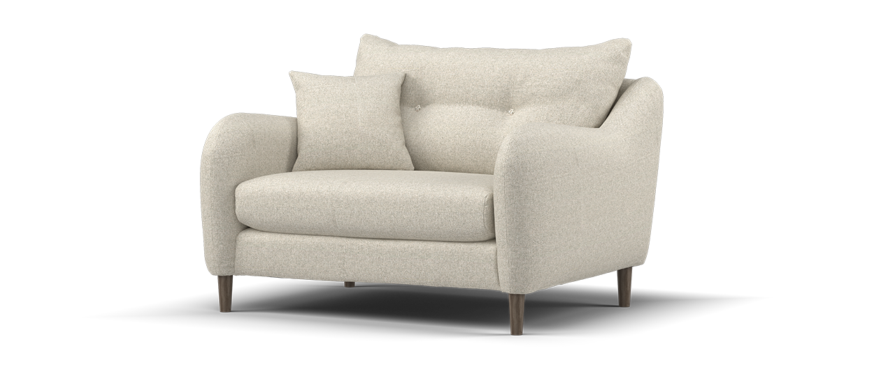 Sofology Ambleside Fabric Loveseat in Bentley Taupe