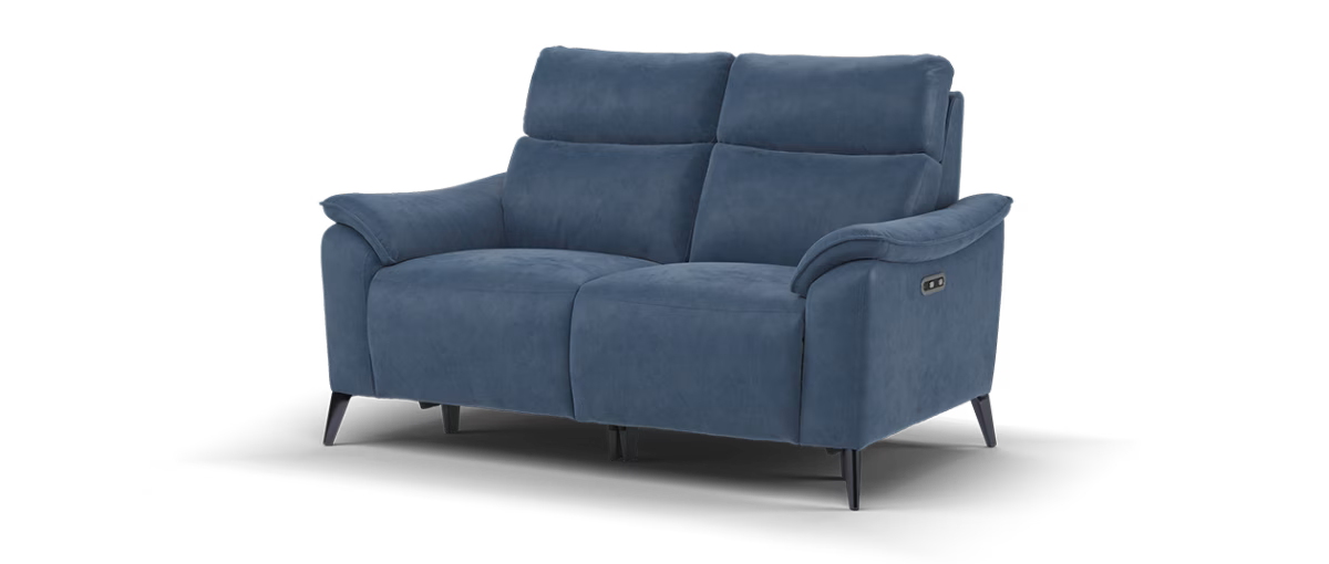 Sofology Arlo Fabric 2 Seater Power Recliner in Lifestyle Flecked Navy