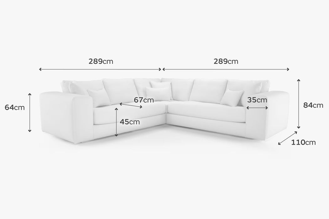 Sofology Ascot Fabric 3 Corner 3 Bench Seats in Soft Sherpa Stone Mix
