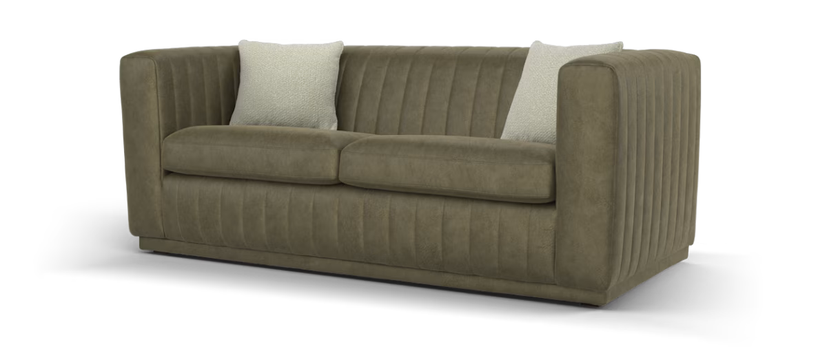 Sofology Astoria Fabric 3 Seater in Lifestyle Dapple Fabric Olive Green Mix