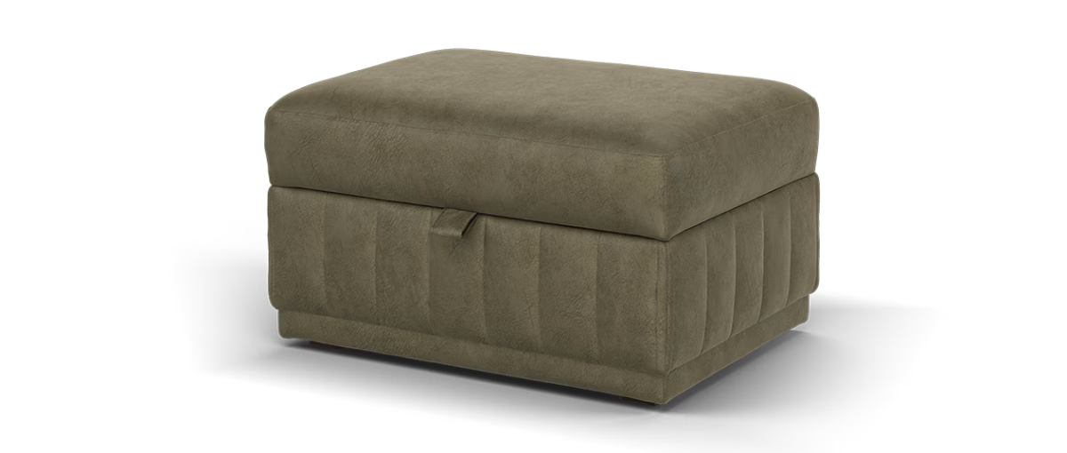 Sofology Astoria Fabric Storage Footstool in Lifestyle Dapple Olive Green