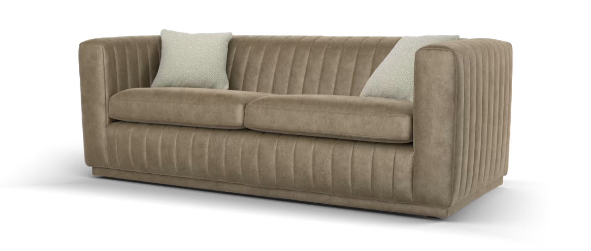 Sofology Astoria Fabric 4 Seater in Lifestyle Dapple Fabric Mocha Mix