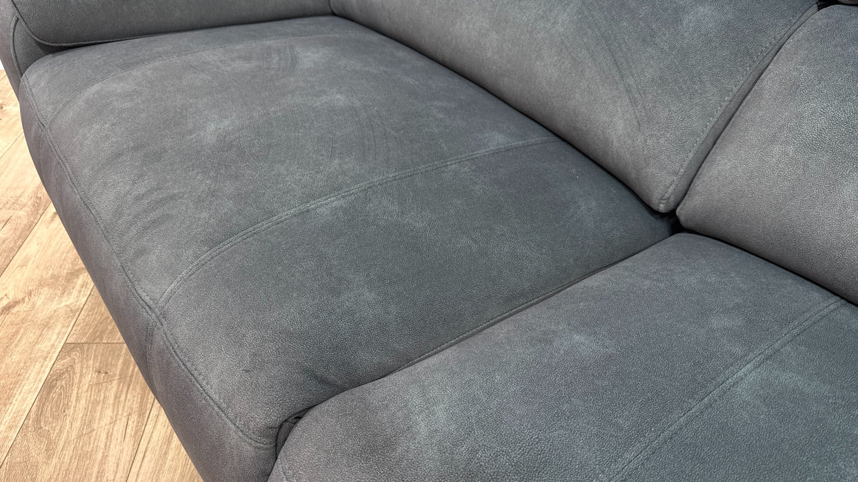 Sofology Bailey Fabric 2.5 Seater Power Recliner/Headrest in Lifestyle Flecked Mineral Green