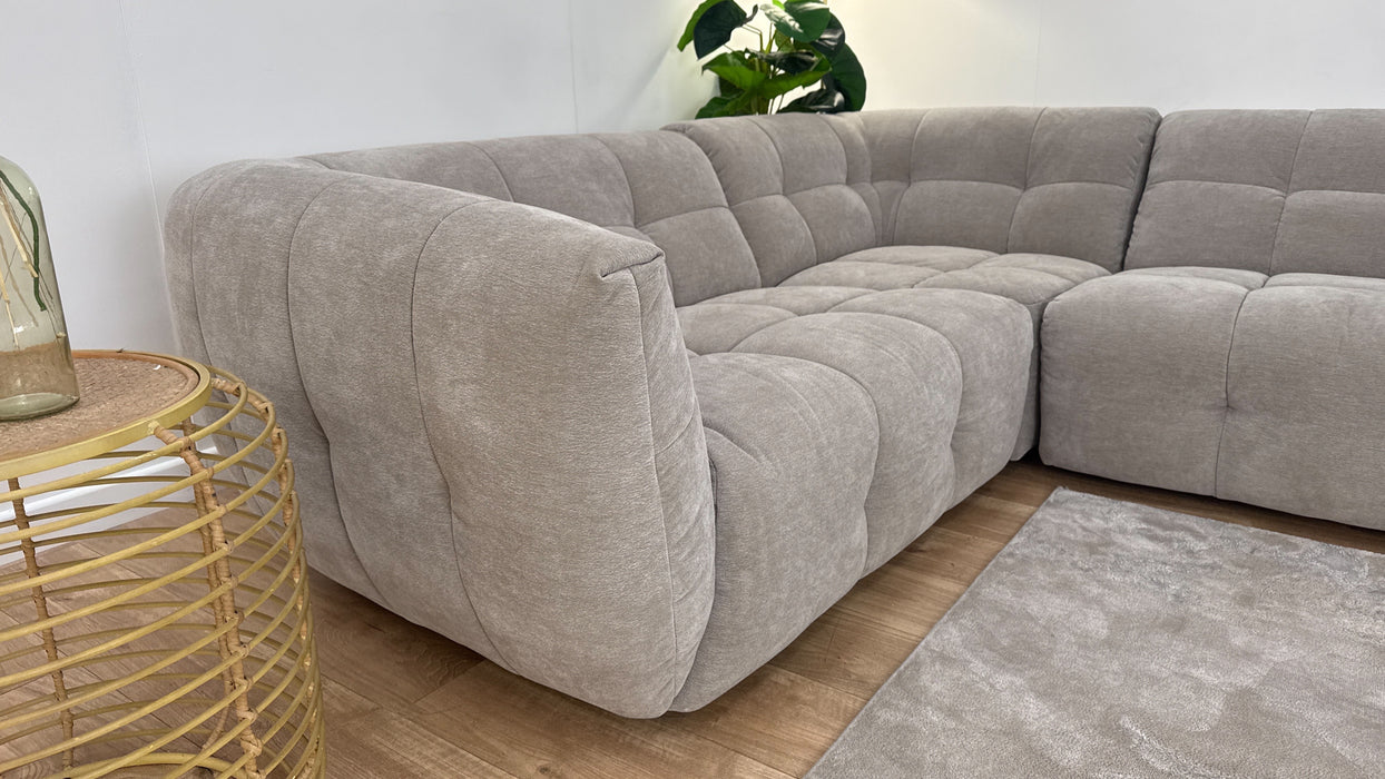 Sofology Lunar Fabric 2 Corner 2 Sofa in Chenille Mocha