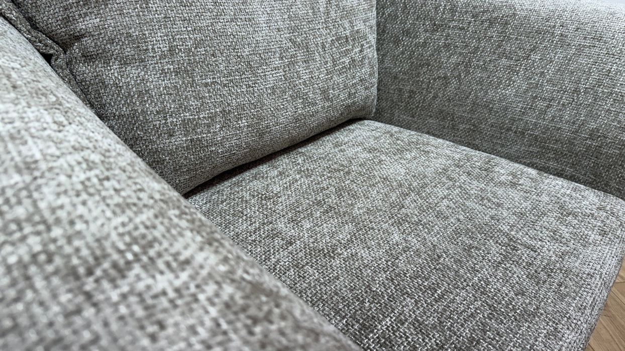 Sofology Scintillate Fabric Chair in Basketweave Chenille Stone/Natural Mix