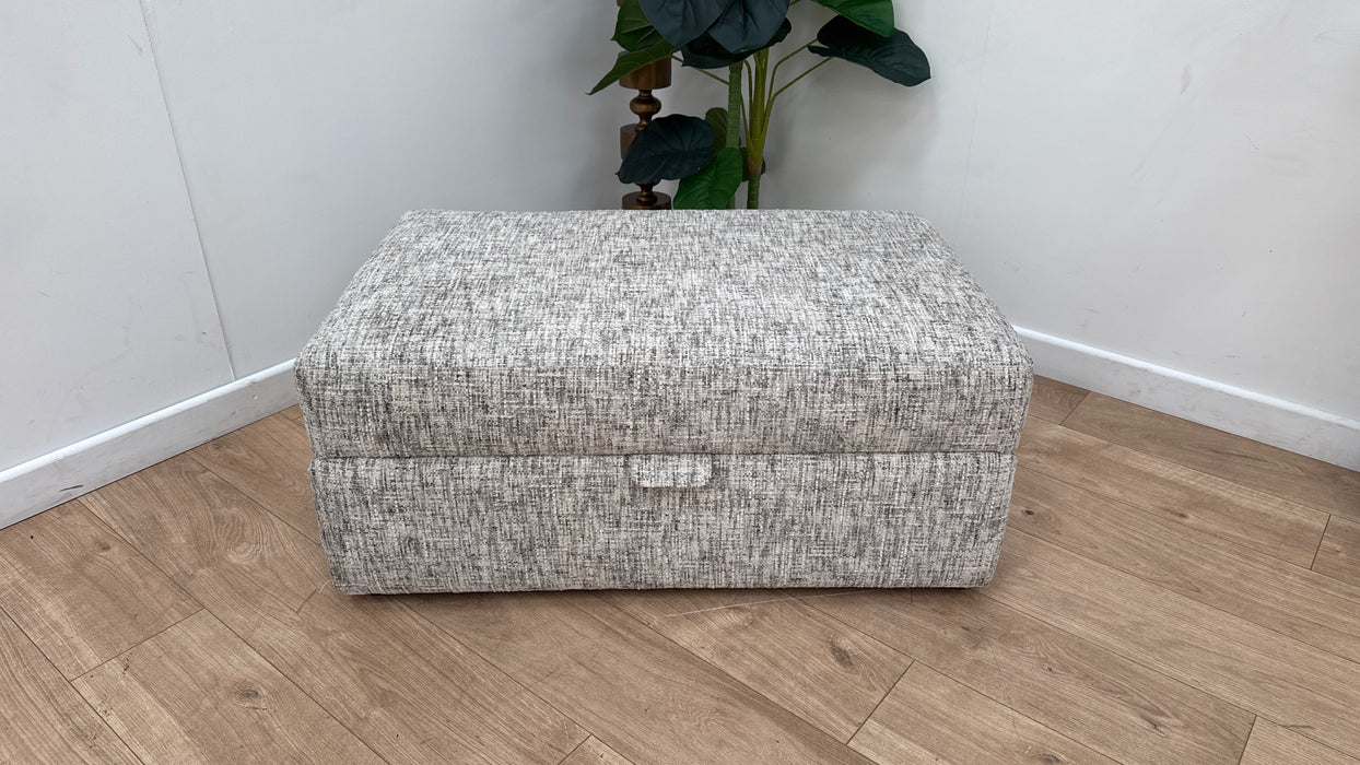 Sofology Cove Fabric Large Storage Footstool in Artisan Chenille Grey