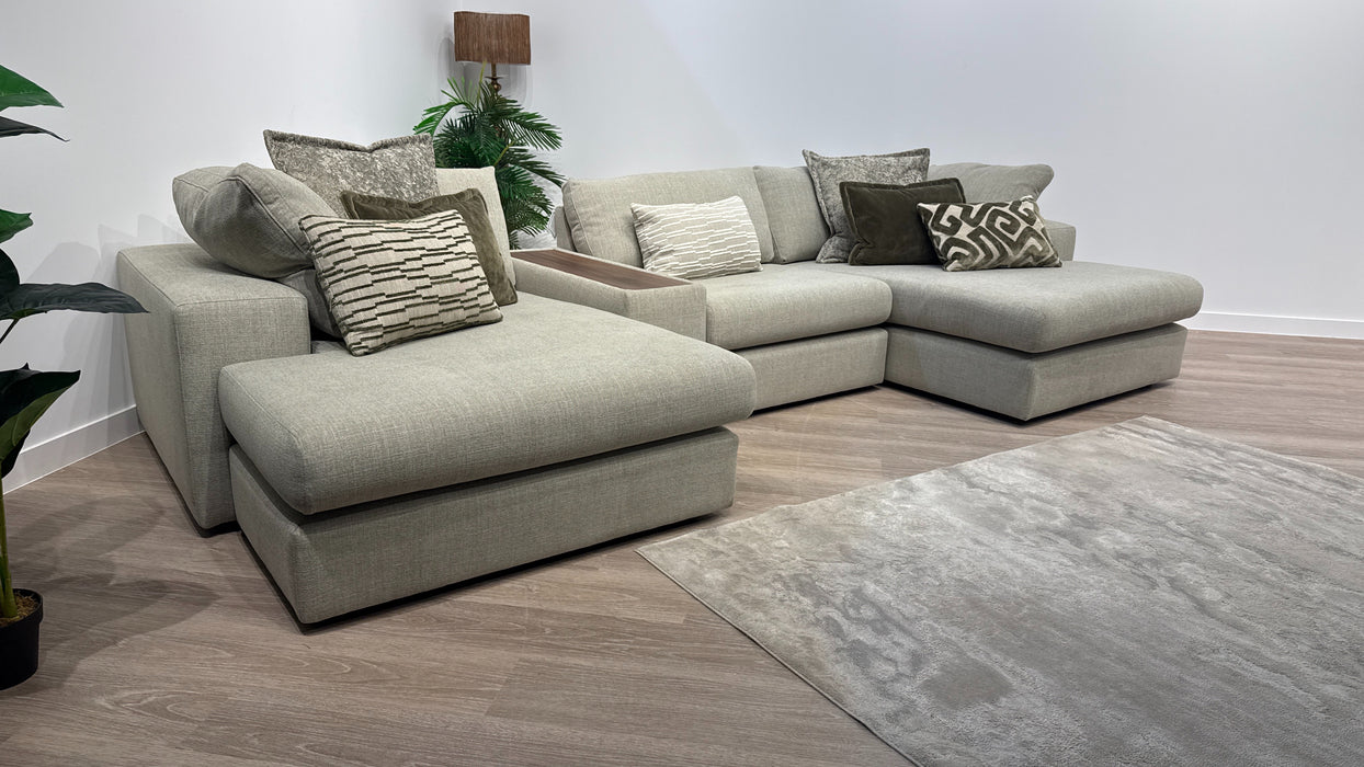 Sofology Obsidian Grand Double Chaise in Nevada Mix Grove