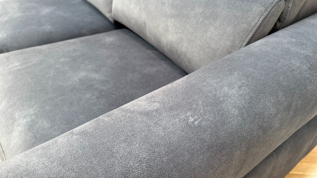 Sofology Ravello Fabric 3 Seater Power Recliner/Headrest Lumbar Support in Lifestyle Flecked Charcoal