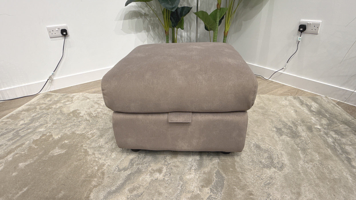 Sofology Bradie Fabric Storage Footstool in Lifestyle Flecked Nutmeg
