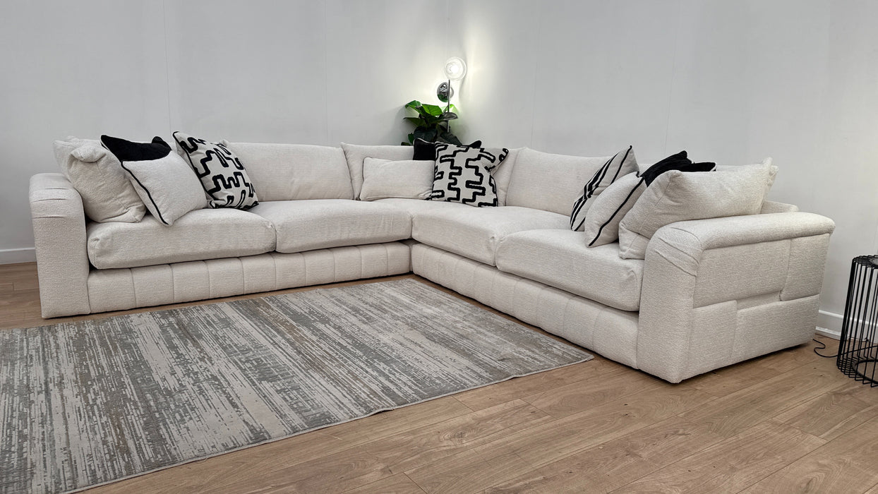 Sofology The Westwood Fabric 3 Corner 3 in Boucle Ecru Mix