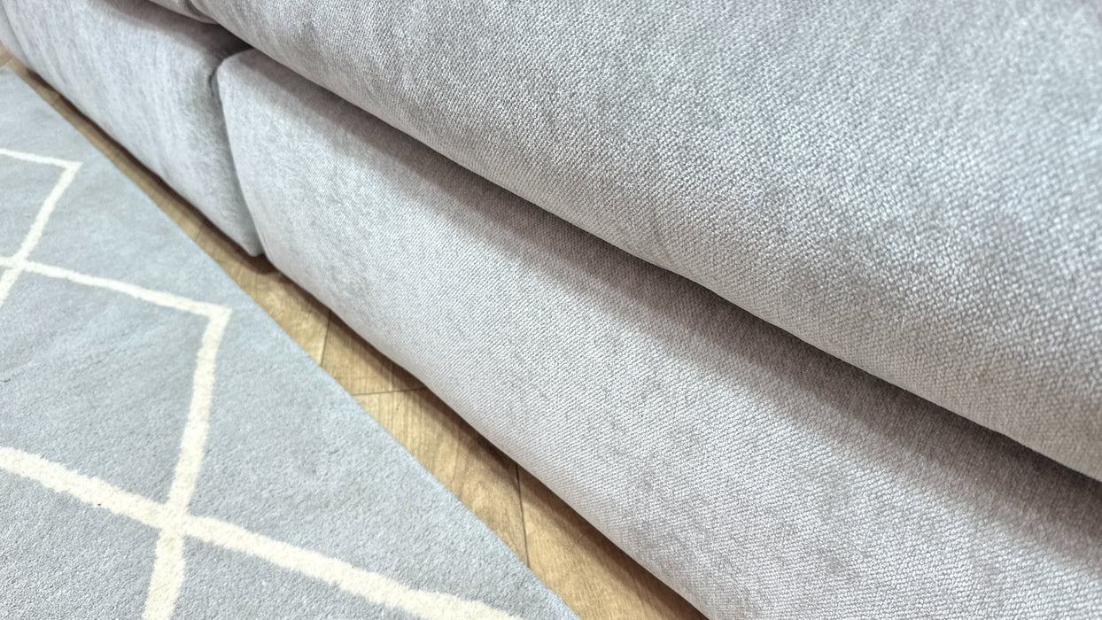 Sofology Georgio Fabric 4 Seater Split Feather Flex Seats in Lifestyle Plush Chenille Stone Mix