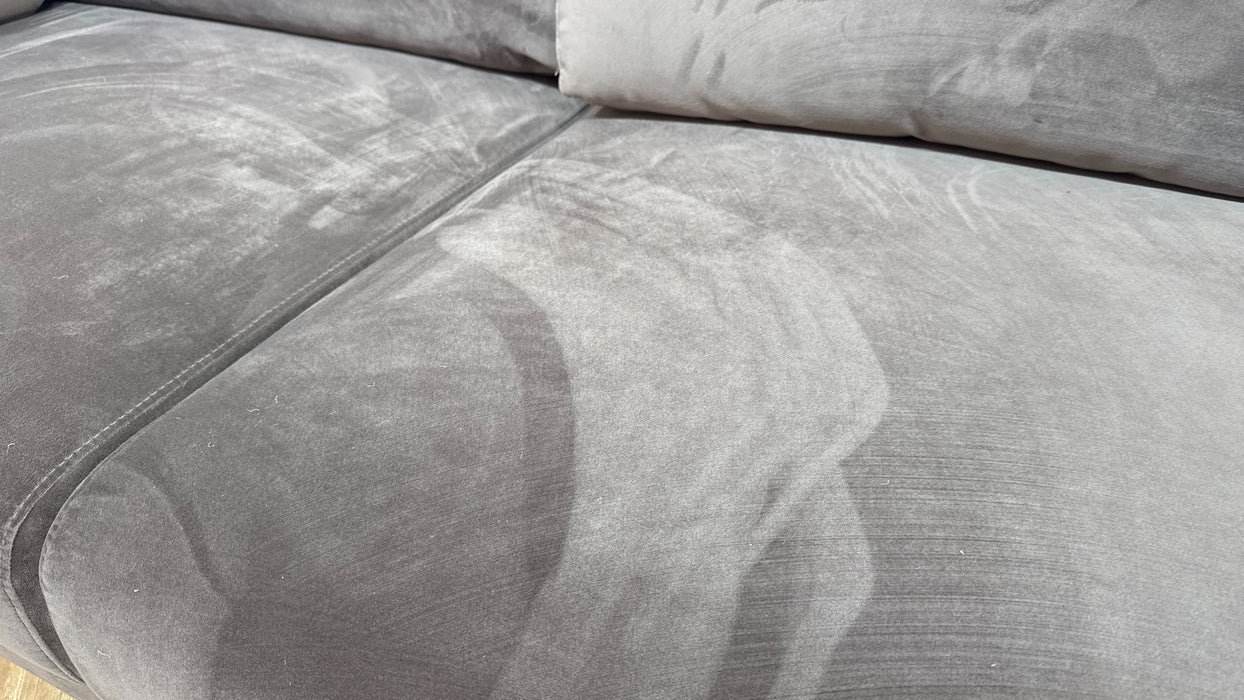 Sofology Strand Fabric 4 Seater in Matt Velvet Mole