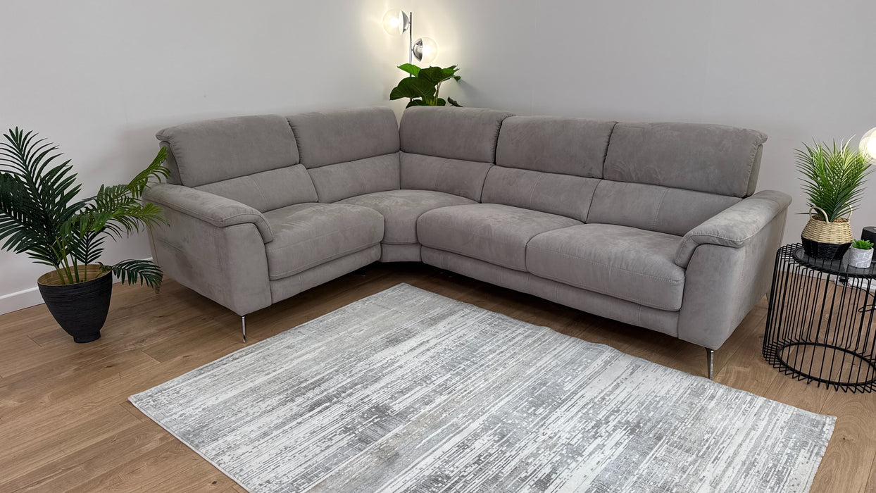 Illinois 1 Corner 2 Corner Sofa - Fabric - Lifestyle Textured Grey