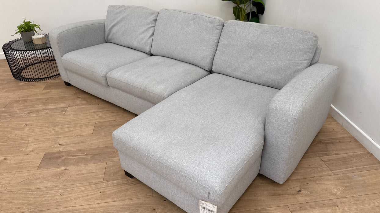 DFS Layla Fabric Chaise in Silver