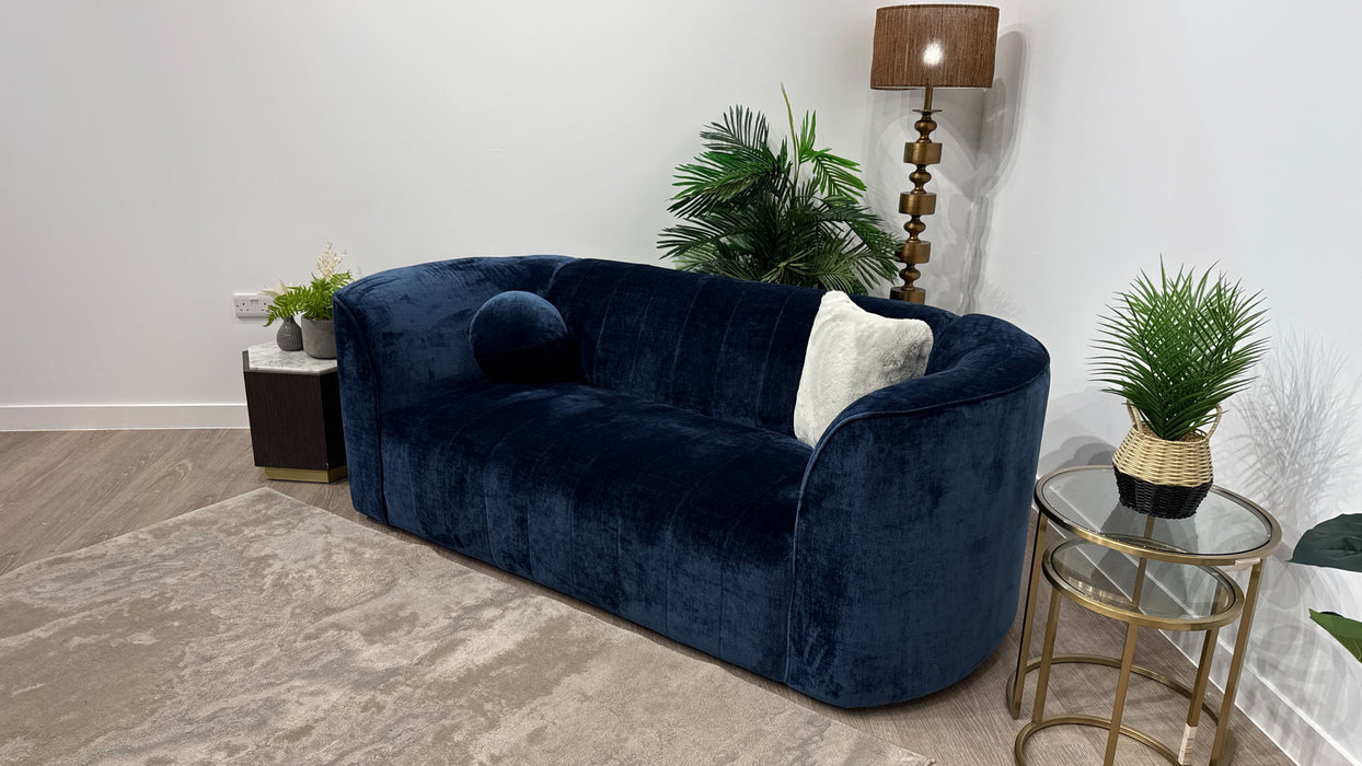 Sofology Fitzrovia Fabric 2 Seater in Luxury Chenille Navy Mix Without Trim