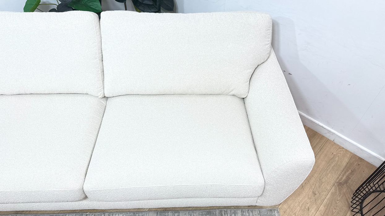 Sofology The Hackney Fabric 4 Seater Memory Foam Seats in  Mini Boucle Natural Mix