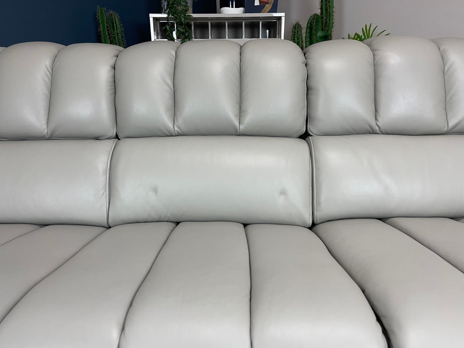 Nobu Leather 3 Seater - Trusty Sheen Lead Grey (WA2)