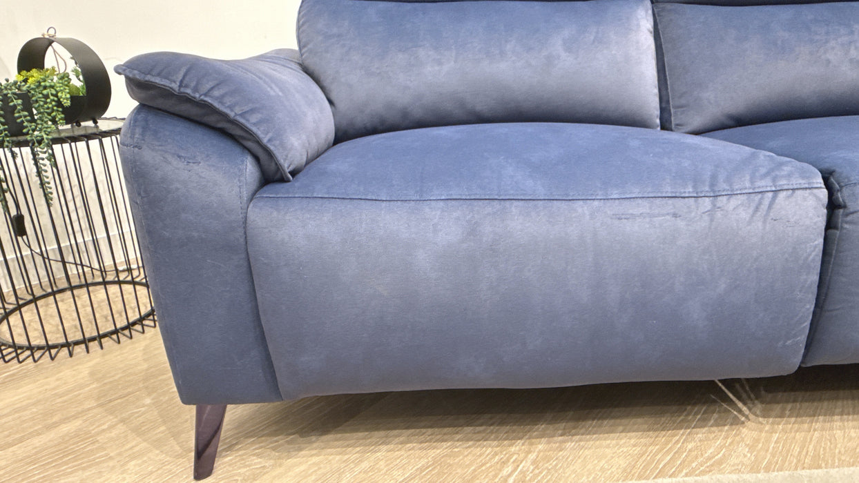 Sofology Arlo Fabric 2.5 Seater Power Recliner/Headrest in Lifestyle Flecked Navy