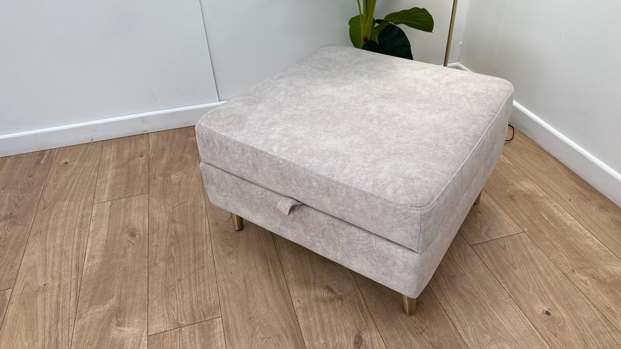 Sofology The Hackney Fabric Storage Footstool Memory Foam in Lifestyle Dapple Marble