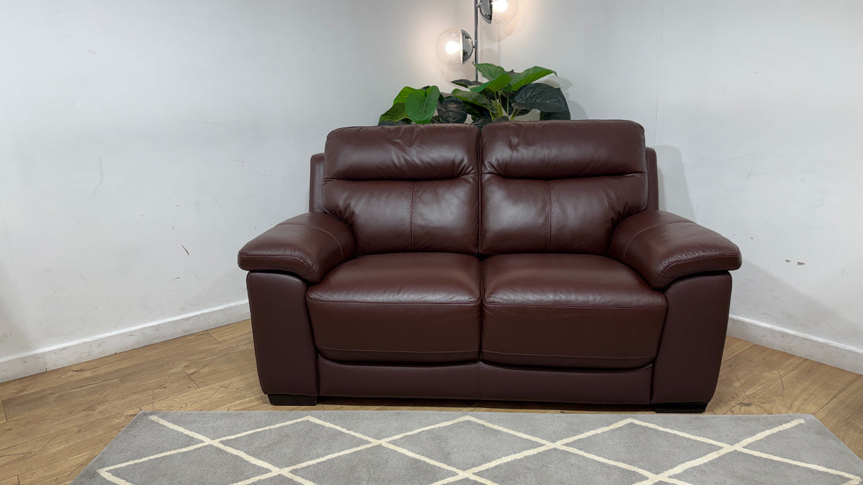 DFS Tristan 2 Seater Sofa in Leather Chestnut