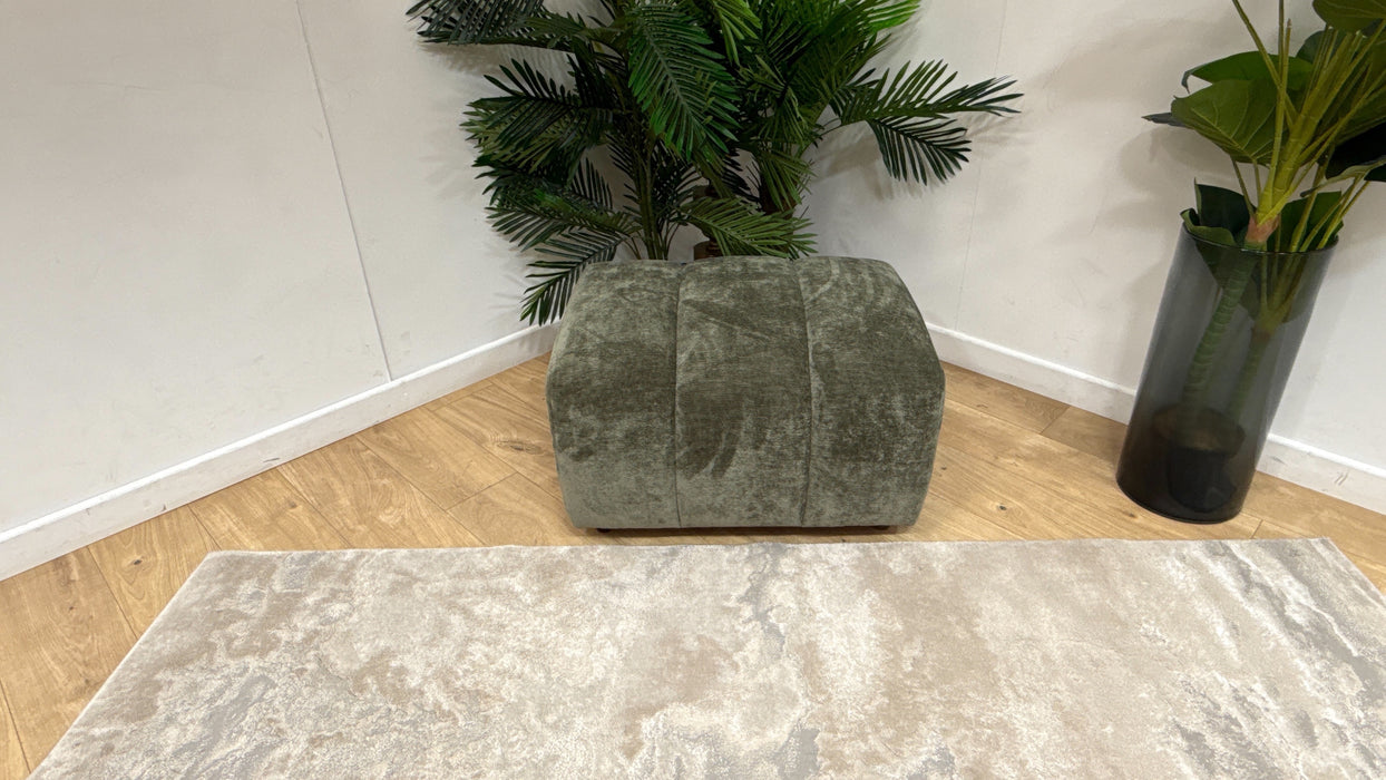 Sofology Waldorf Designer Footstool in Forest Green