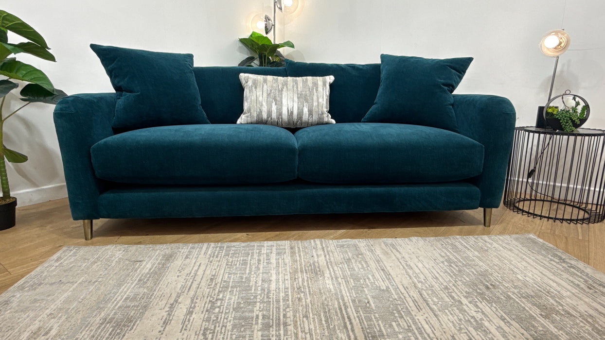 Sofology Midland Hill Fabric 4 Seater in Chamonix Teal/Falletto Silver Mix