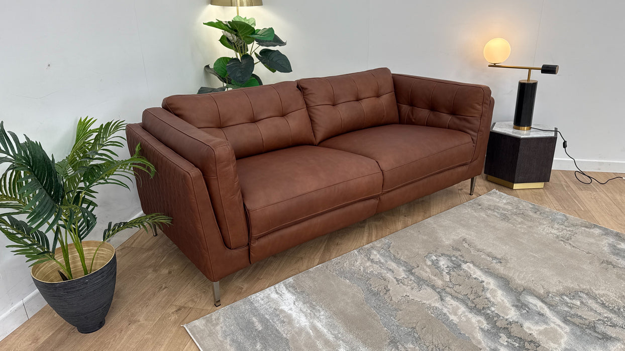 Muse 2.5 Seater Sofa - Leather - Matte Espresso