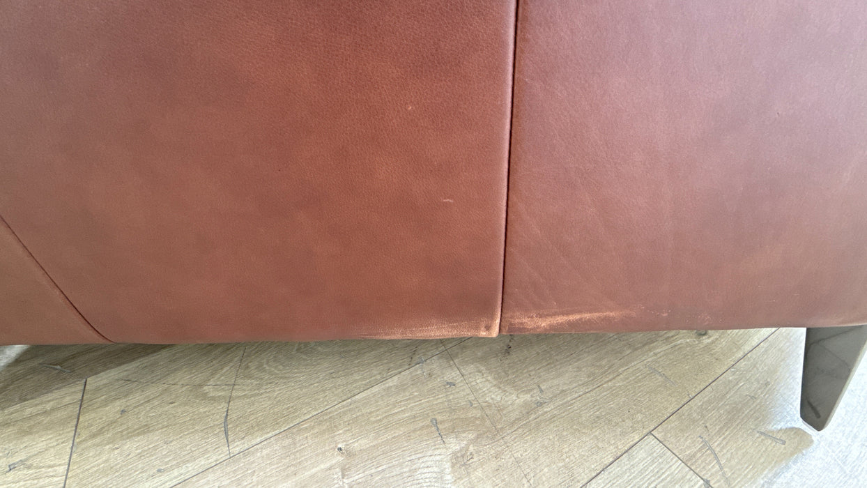 Sofology Adler Leather 4 Seater Asymmetric in Relaxed Soft Brown