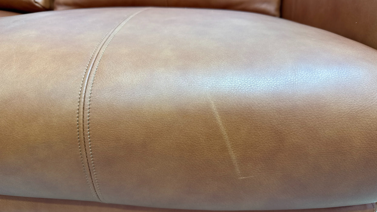 Sofology Adler Leather 2 Corner 1 in Relaxed Soft Amber