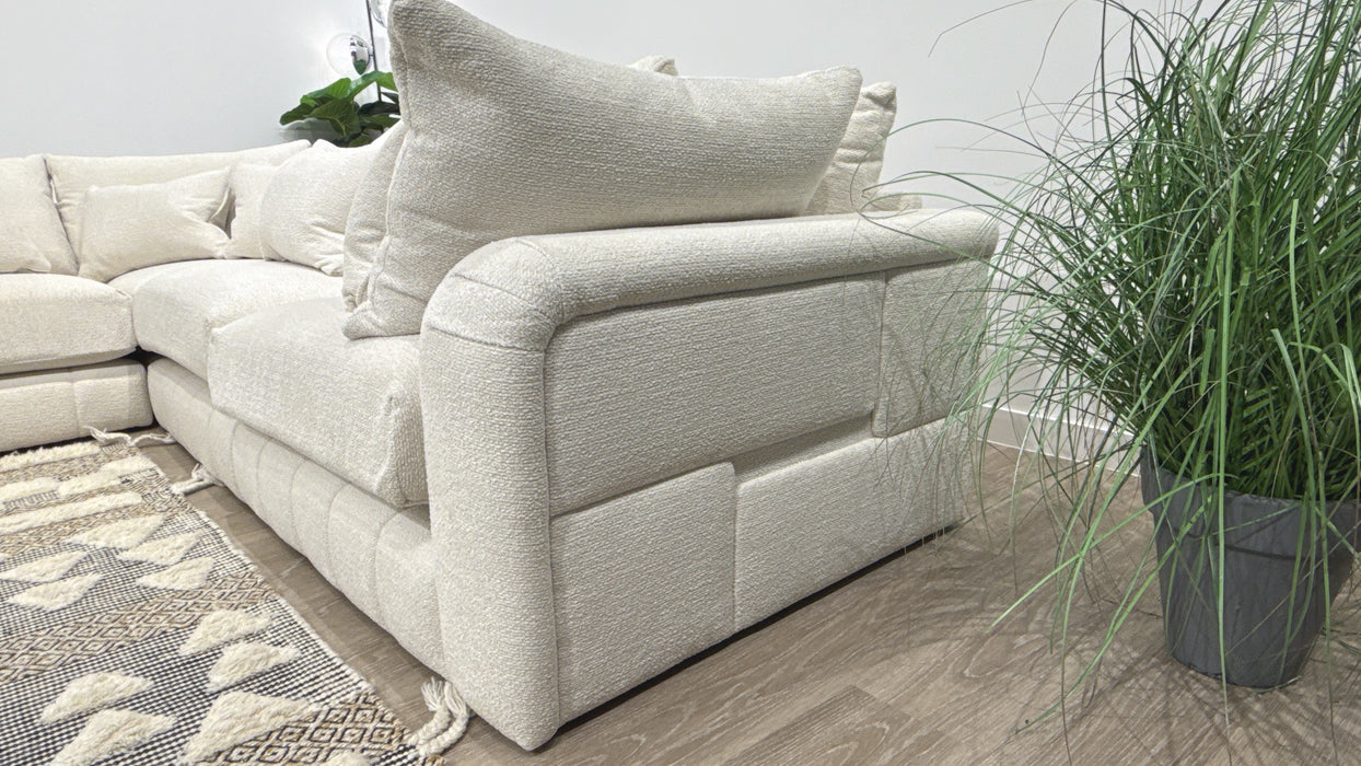 Sofology Westwood Fabric 1 Corner 3 No Trim in Soft Boucle Ecru