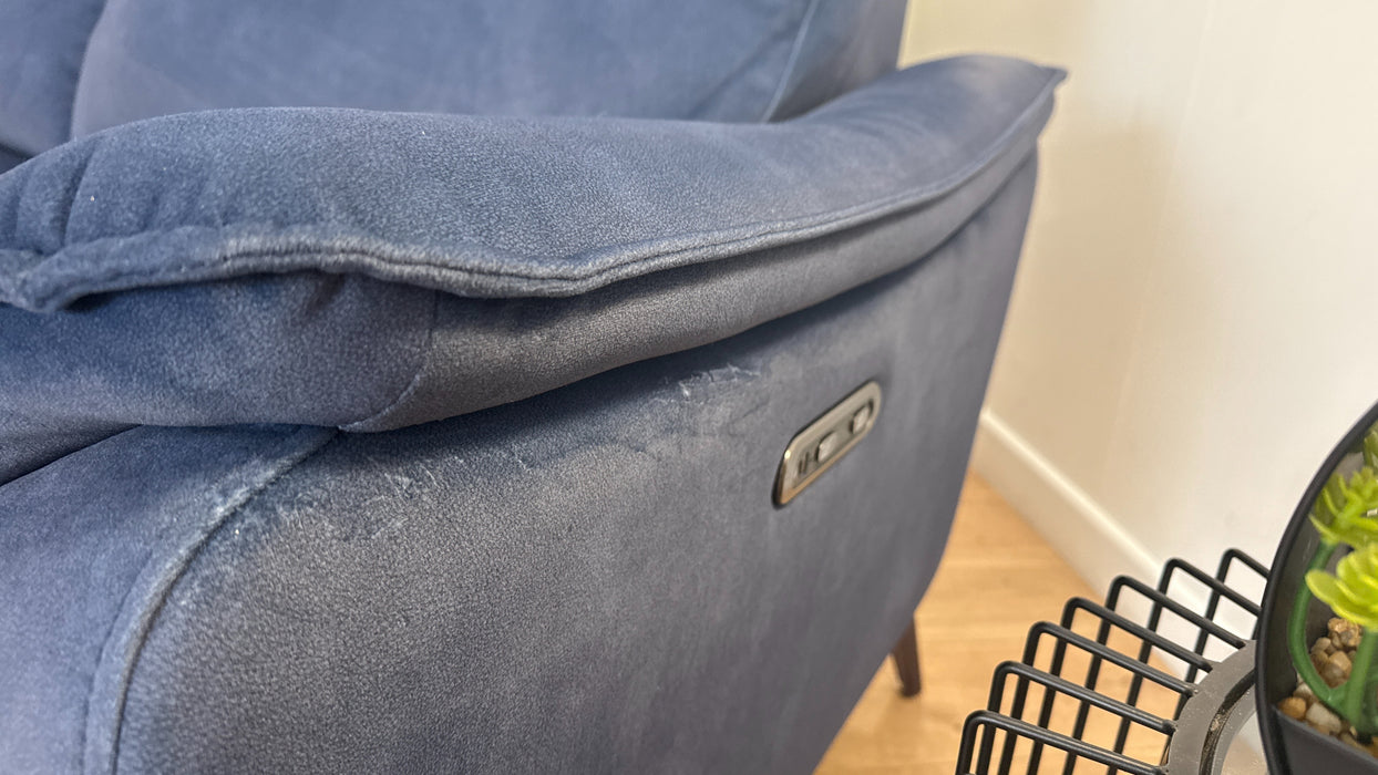 Sofology The Arlo Fabric 2.5 Seater Power Recliner in Lifestyle Flecked Navy