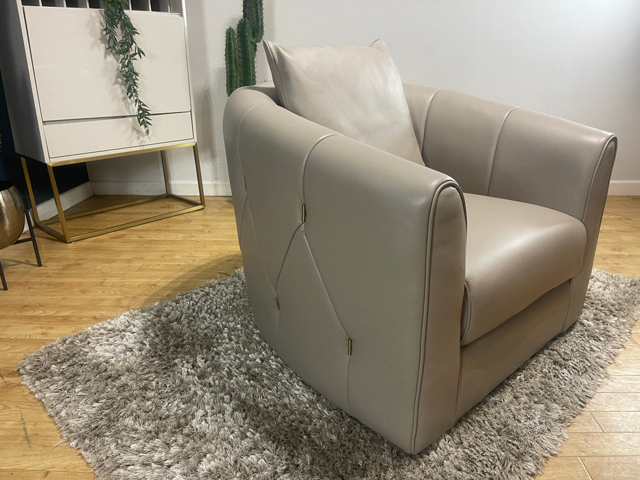 Kingsbridge Swivel Chair Stone Leather (WA2)