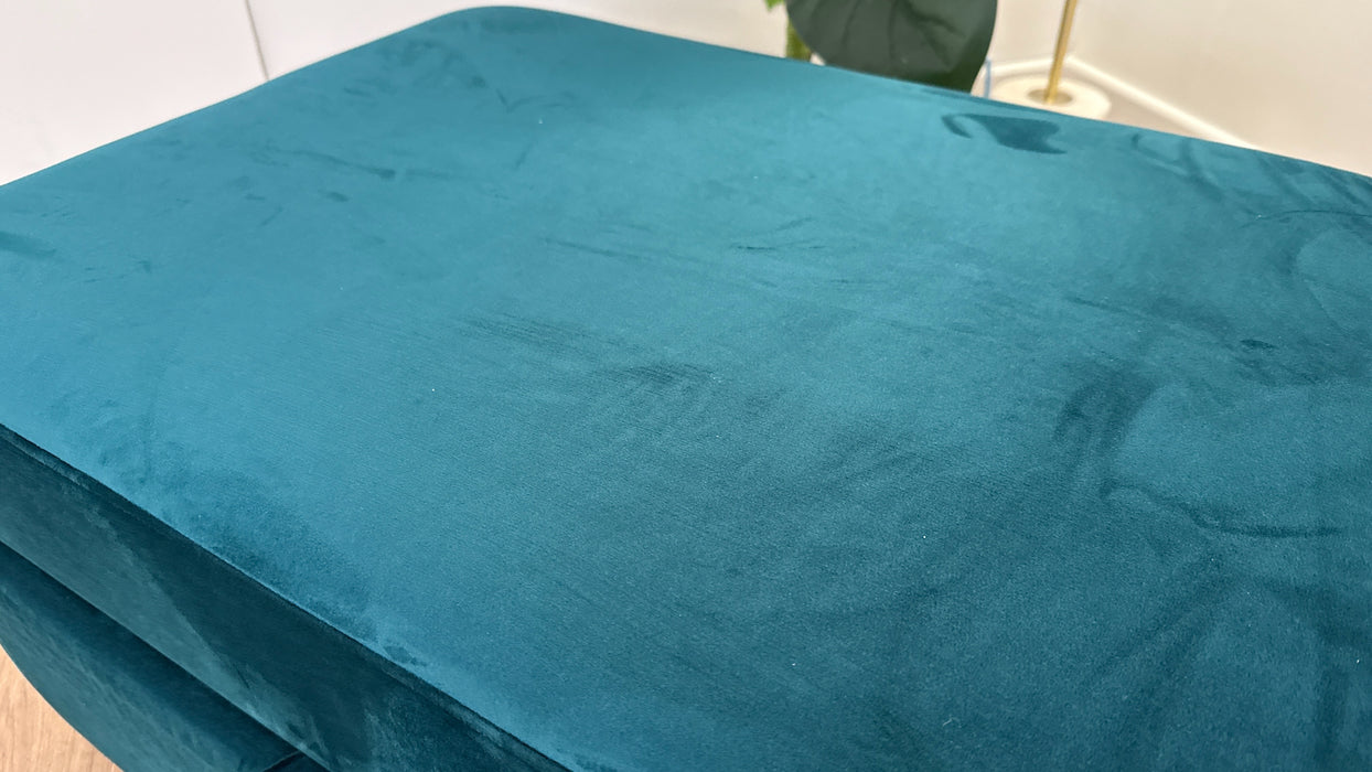 Sofology The Strand Footstool in Matt Velvet Teal